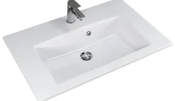 Saphir Badmöbel-Set »Trentino 2-teilig Mineralmarmor-Waschtisch mit LED-Spiegelschrank« 3 Stk. tlg.