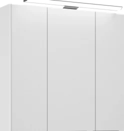 Saphir Badmöbel-Set »Trentino 2-tlg Mineralmarmor-Waschtisch,Spiegelschrank mit LED-Leuchte« 3 Stk. tlg.