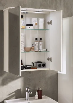 Saphir Badmöbel-Set »Waschbeckenunterschrank mit Spiegelschrank« Set, 2 Stk. tlg.