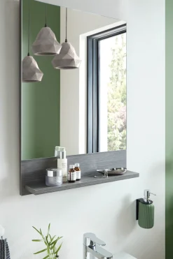 Saphir Badspiegel »Quickset Bad Flächenspiegel mit Ablage, 50 cm breit, ohne Beleuchtung« moderner Wandspiegel für Badezimmer, rechteckig, 70 cm hoch