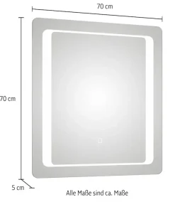 Saphir Badspiegel »Quickset 326, inklusive Touchsensor, 70cm breit«
