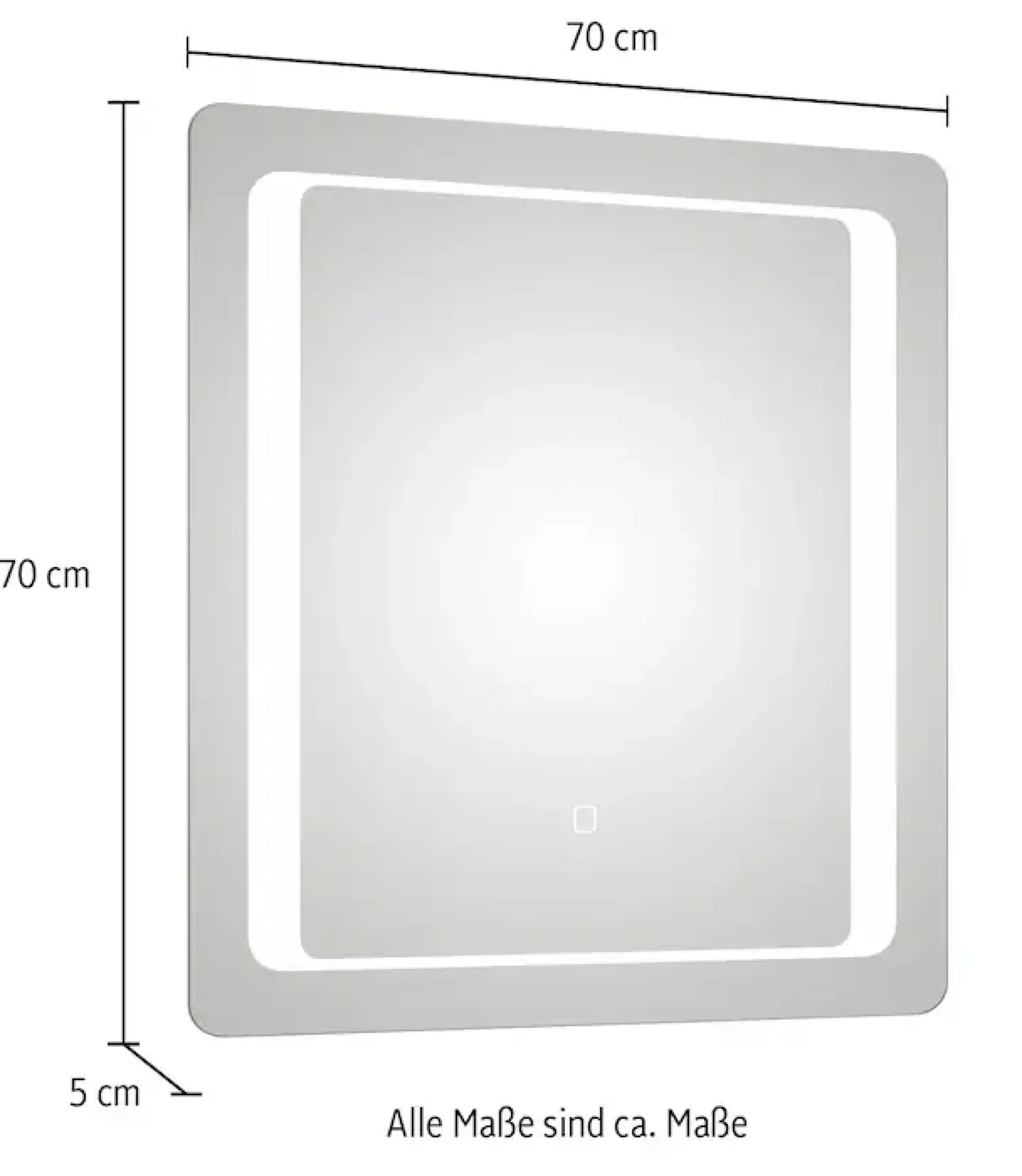 Saphir Badspiegel »Quickset 326, inklusive Touchsensor, 70cm breit«