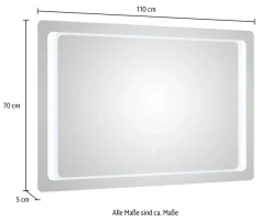 Saphir Badspiegel »Quickset 326, inklusive Touchsensor, 110cm breit«