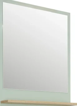 Saphir Badspiegel »Quickset 963 Spiegel mit Ablage, 60 cm breit, 74,5 cm hoch« Flächenspiegel Salbei Nachbildung, Riviera Eiche quer Nachbildung