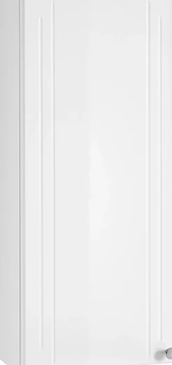 Saphir Hängeschrank »Quickset 955 Wand-Badschrank 32,5 cm breit mit 1 Tür, 2 Einlegeböden« Badezimmer-Hängeschrank, Weiß Hochglanz, Griffe in Chrom Glanz