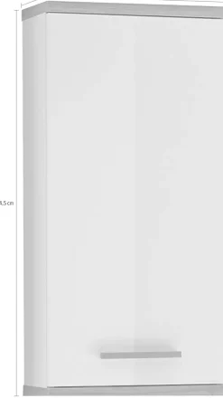 Saphir Hängeschrank »Quickset Badschrank 35,5 cm breit mit 1 Tür und 2 Glas-Einlegeböden« Badezimmer-Hängeschrank inkl. Türdämpfer, Holzgriffe