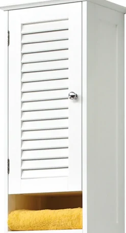 Saphir Hängeschrank »Quickset 928 Wand-Badschrank, 1 Tür, 1 Einlegeboden, 1 Nische« Badezimmer-Hängeschrank, 32 cm breit, Weiß, Landhaus-Stil