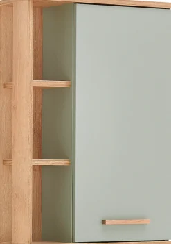 Saphir Hängeschrank »Quickset Badschrank 50,5 cm breit mit 1 Tür und 2 Glas-Einlegeböden« Badezimmer-Hängeschrank inkl. Türdämpfer, Holzgriffe