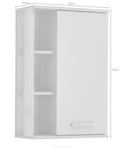 Saphir Hängeschrank »Quickset Badschrank 50,5 cm breit mit 1 Tür und 2 Glas-Einlegeböden« Badezimmer-Hängeschrank inkl. Türdämpfer, Holzgriffe