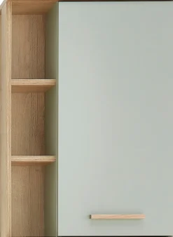 Saphir Hängeschrank »Quickset Badschrank 50,5 cm breit mit 1 Tür und 2 Glas-Einlegeböden« Badezimmer-Hängeschrank inkl. Türdämpfer, Holzgriffe