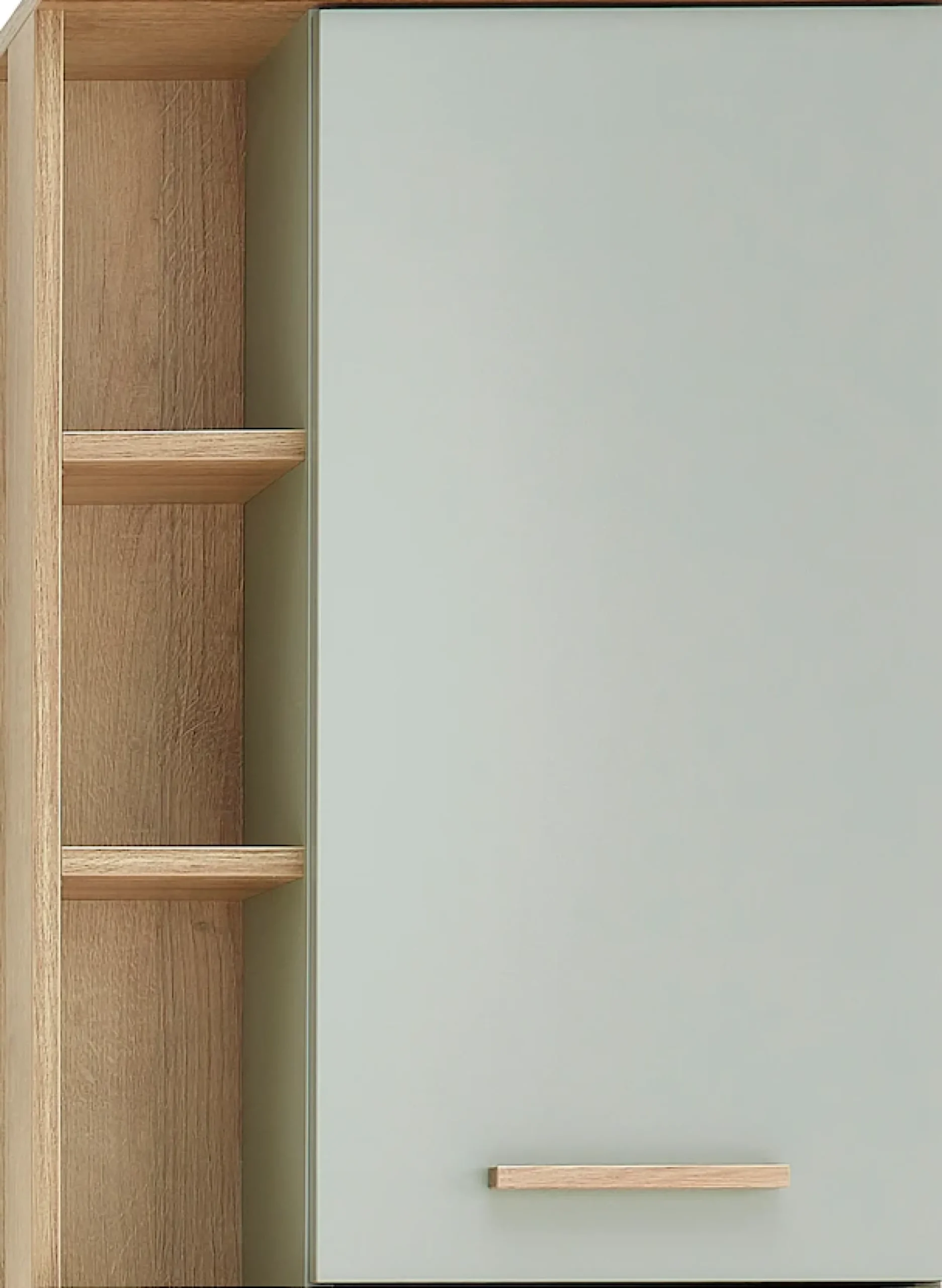 Saphir Hängeschrank »Quickset Badschrank 50,5 cm breit mit 1 Tür und 2 Glas-Einlegeböden« Badezimmer-Hängeschrank inkl. Türdämpfer, Holzgriffe