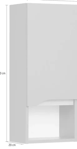 Saphir Hängeschrank »Quickset Wand-Badschrank 30 cm breit mit 1 Tür, 1 offenes Fach« Badezimmer-Hängeschrank inkl. Türdämpfer, grifflos