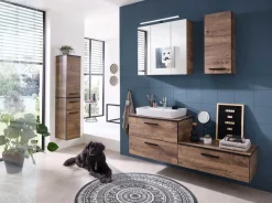 Saphir Hängeschrank »Quickset 374 Wand-Badschrank, 1 Tür, 2 Einlegeböden, inkl. Türdämpfer« Badezimmer-Hängeschrank, 30 cm breit, Eiche Ribbeck quer Nachbildung