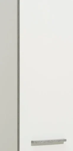 Saphir Hängeschrank »Quickset 953 Wand-Badschrank 30 cm breit mit 1 Tür und 2 Einlegeböden« Badezimmer-Hängeschrank in Weiß Glanz mit Griffen in Betonoptik