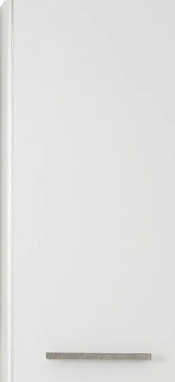 Saphir Hängeschrank »Quickset 953 Wand-Badschrank 30 cm breit mit 1 Tür und 2 Einlegeböden« Badezimmer-Hängeschrank in Weiß Glanz mit Griffen in Betonoptik
