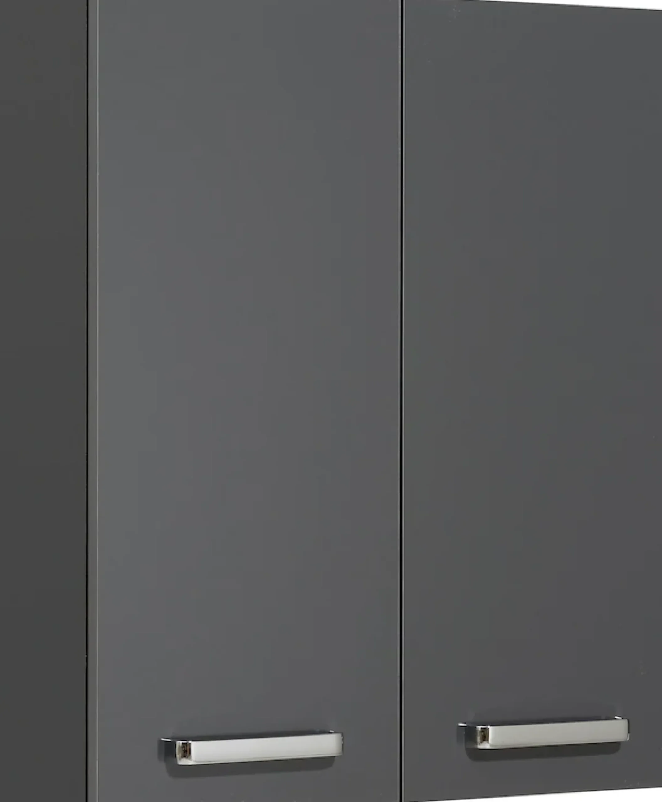 Saphir Hängeschrank »Quickset Wand-Badschrank 60 cm breit mit 2 Türen und 2 Einlegeböden« Badezimmer-Hängeschrank inkl. Türdämpfer, Griffe in Chrom Glanz