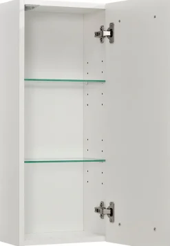 Saphir Hängeschrank »Quickset 376 Wand-Badschrank mit 1 Tür und 2 Einlegeböden« Badezimmer-Hängeschrank, 30 cm breit, inkl. Türdämpfer, Weiß Hochglanz