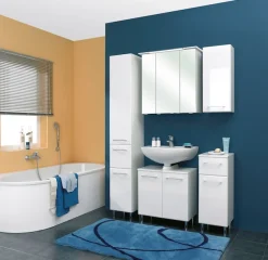 Saphir Hängeschrank »Quickset 376 Wand-Badschrank mit 1 Tür und 2 Einlegeböden« Badezimmer-Hängeschrank, 30 cm breit, inkl. Türdämpfer, Weiß Hochglanz