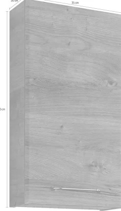 Saphir Hängeschrank »QuicksetWand-Badschrank 35 cm breit mit 1 Tür, 2 Einlegeböden« Badezimmer-Hängeschrank inkl. Türdämpfer, Griffe in Chrom Glanz