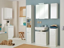 Saphir Hängeschrank »Quickset 335 Wand-Badschrank 30 cm breit mit 1 Tür und 2 Einlegeböden« Badezimmer-Hängeschrank, Griffe in Chrom Glanz