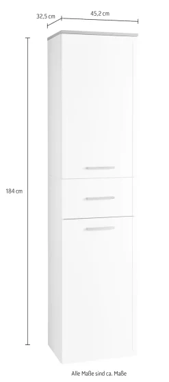 Saphir Hochschrank »mit Soft-Close und 4 Glaseinlegeböden«