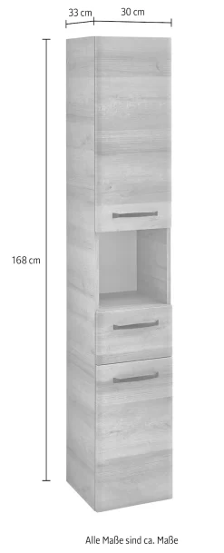 Saphir Hochschrank »Quickset 318, mit 2 Türen, 1 Auszug, 1 Fach, 30cm breit« 1 Stk. tlg.