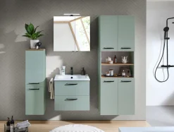 Saphir Hochschrank »Quickset 500, Badschrank 61,6 cm breit, 4 Türen« 4 Einlegeböden, 1 offenes Fach, Badezimmer-Hochschrank