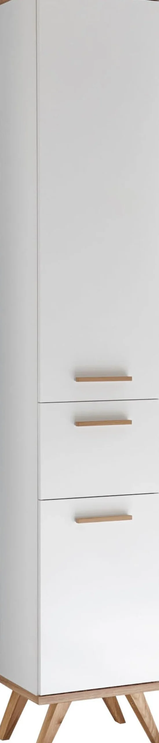 Saphir Hochschrank »Quickset Badschrank 35,5 cm breit, 2 Türen, 1 Schublade« Badezimmer-Hochschrank inkl. Türdämpfer, Holzgriffe