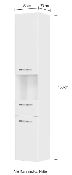 Saphir Hochschrank »Quickset 326, mit 2 Türen, 1 Fach und 1 Auszug, 30cm breit« 1 Stk. tlg.
