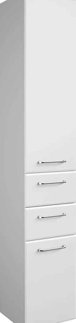 Saphir Hochschrank »Quickset Badschrank 35 cm breit, 2 Türen, 2 Schubladen, 3 Einlegeböden« Badezimmer-Hochschrank inkl. Türdämpfer, Griffe in Chrom glänzend