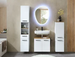 Saphir Hochschrank »Quickset 500, Badschrank 32,4 cm breit« 3 Einlegeböden, 1 offenes Fach, Badezimmer-Hochschrank