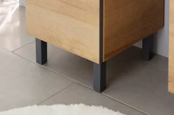 Saphir Hochschrank »Quickset 919 Badschrank, 30 cm breit, 2 Türen, Nische, 1 Schublade« Badezimmer-Hochschrank inkl. Türdämpfer, Griffe in Grau