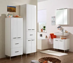 Saphir Hochschrank »Serie 3006 Badschrank 50cm breit, mit 4 Türen, 1 Schublade« Badezimmer-Hochschrank inkl. Türdämpfer, 182 cm hoch, 38 cm tief