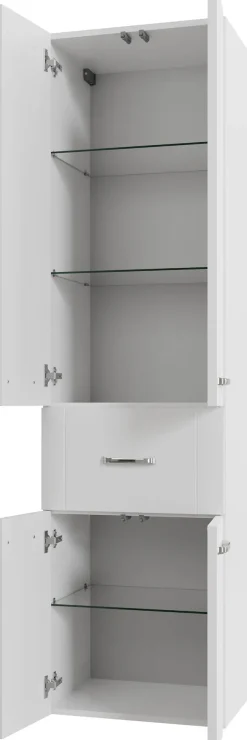 Saphir Hochschrank »Serie 3006 Badschrank 50cm breit, mit 4 Türen, 1 Schublade« Badezimmer-Hochschrank inkl. Türdämpfer, 182 cm hoch, 38 cm tief