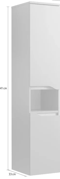 Saphir Midischrank »Quickset Badschrank 30 cm breit, 2 Türen, 1 Nische, 2 Einlegeböden« Badezimmer-Midischrank inkl. Türdämpfer, grifflos