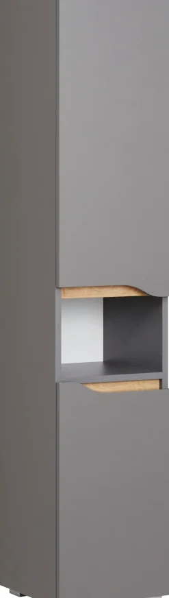 Saphir Midischrank »Quickset Badschrank 30 cm breit, 2 Türen, 1 Nische, 2 Einlegeböden« Badezimmer-Midischrank inkl. Türdämpfer, grifflos