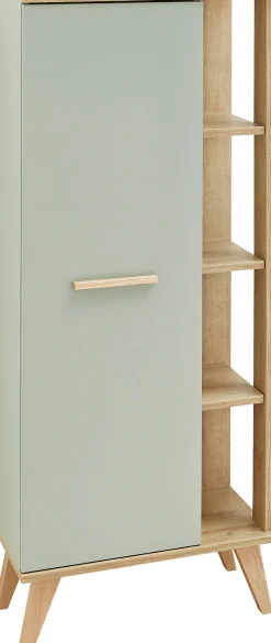 Saphir Midischrank »Quickset Badschrank 50,5 cm breit, 1 Tür, seitliche Ablagen« Badezimmer-Midischrank inkl. Türdämpfer, Griffe in Holz
