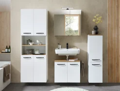 Saphir Midischrank »Quickset 500, Badschrank 32,4 cm breit, 2 Türen« 2 Einlegeböden, Badezimmer-Midischrank