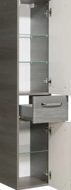Saphir Midischrank »Quickset Badschrank 30 cm breit, 2 Türen, 1 Schublade, 3 Einlegeböden« Badezimmer-Midischrank inkl. Türdämpfer, Griffe in Chrom glänzend