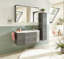 Saphir Midischrank »Quickset Badschrank 30 cm breit, 2 Türen, 1 Schublade, 3 Einlegeböden« Badezimmer-Midischrank inkl. Türdämpfer, Griffe in Chrom glänzend