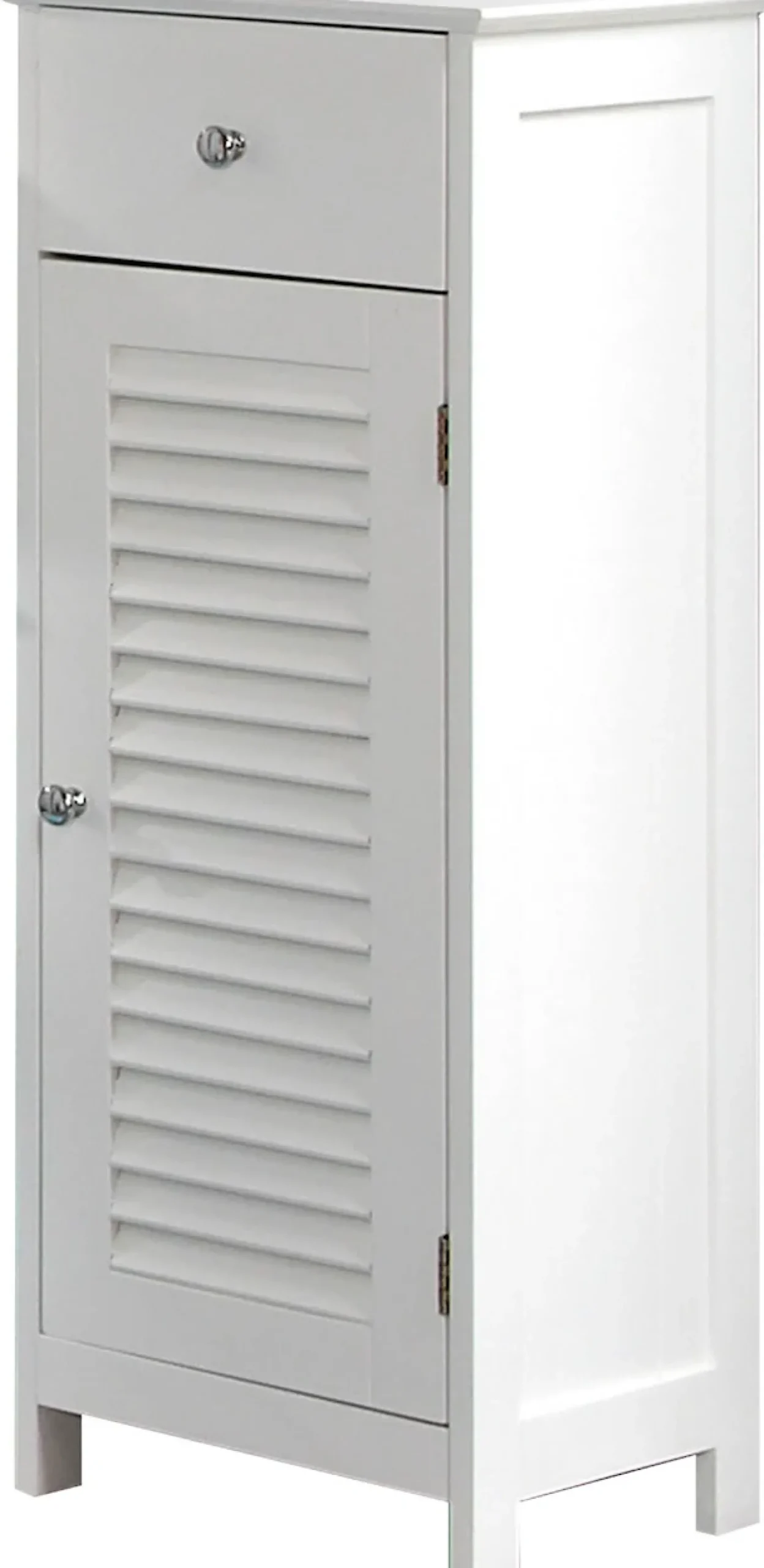 Saphir Unterschrank »Quickset 928 Badschrank mit 1 Tür, 1 Schublade, 1 Einlegeboden, Weiß« Badezimmer-Unterschrank 32 cm breit, Knopfgriffe, Landhaus-Stil