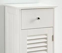 Saphir Unterschrank »Quickset 928 Badschrank mit 1 Tür, 1 Schublade, 1 Einlegeboden, Weiß« Badezimmer-Unterschrank 32 cm breit, Knopfgriffe, Landhaus-Stil