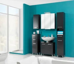 Saphir Unterschrank »Quickset Badschrank mit 1 Tür, 2 Schubladen, 30 cm breit« Badezimmer-Unterschrank inkl. Türdämpfer, Griffe in Chrom Glanz