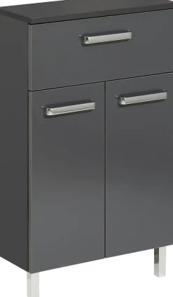 Saphir Unterschrank »Quickset Badschrank mit 2 Türen, 1 Schublade, 50 cm breit« Badezimmer-Unterschrank inkl. Türdämpfer, Griffe in Chrom Glanz