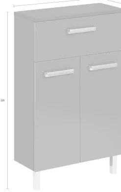Saphir Unterschrank »Quickset Badschrank mit 2 Türen, 1 Schublade, 50 cm breit« Badezimmer-Unterschrank inkl. Türdämpfer, Griffe in Chrom Glanz
