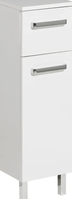 Saphir Unterschrank »Quickset Badschrank mit 1 Tür, 1 Schublade, 25 cm breit« Badezimmer-Unterschrank inkl. Türdämpfer, Griffe in Chrom Glanz