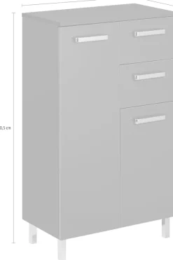 Saphir Unterschrank »Quickset Badschrank mit 2 Türen, 2 Schubladen, 60 cm breit« Badezimmer-Unterschrank inkl. Türdämpfer, Griffe in Chrom Glanz