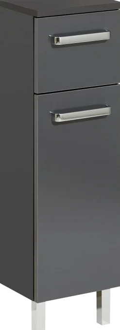 Saphir Unterschrank »Quickset Badschrank mit 1 Tür, 1 Schublade, 25 cm breit« Badezimmer-Unterschrank inkl. Türdämpfer, Griffe in Chrom Glanz