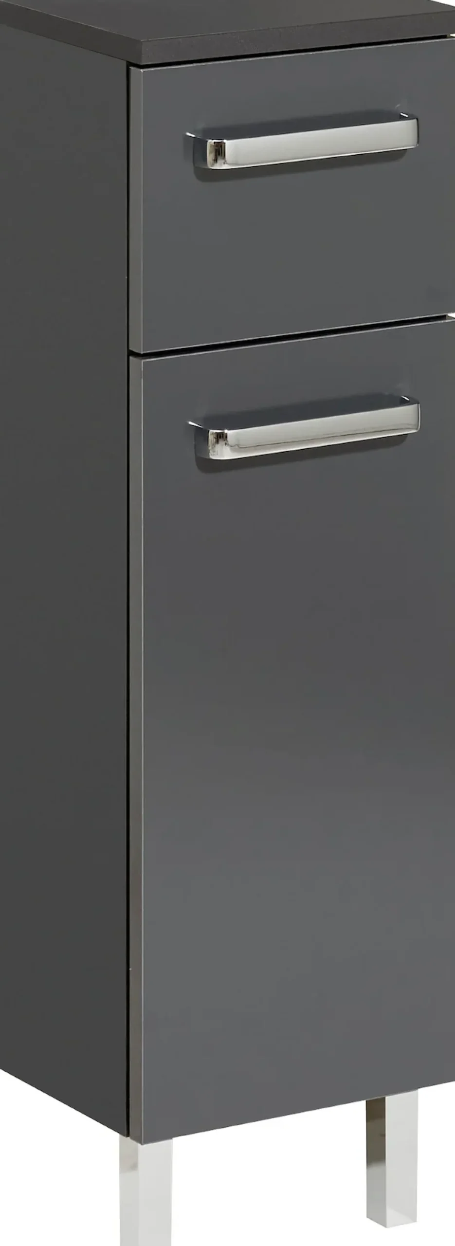 Saphir Unterschrank »Quickset Badschrank mit 1 Tür, 1 Schublade, 25 cm breit« Badezimmer-Unterschrank inkl. Türdämpfer, Griffe in Chrom Glanz