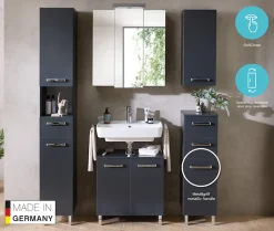 Saphir Unterschrank »Quickset Badschrank mit 1 Tür, 1 Schublade, 25 cm breit« Badezimmer-Unterschrank inkl. Türdämpfer, Griffe in Chrom Glanz